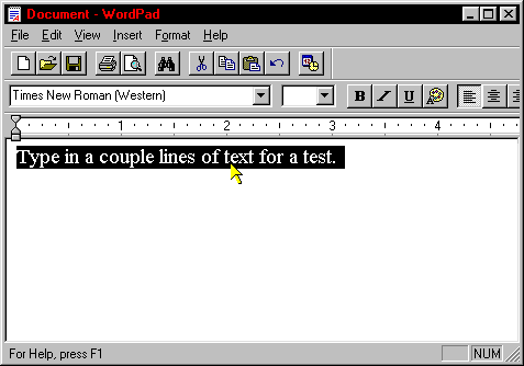 highlighted text